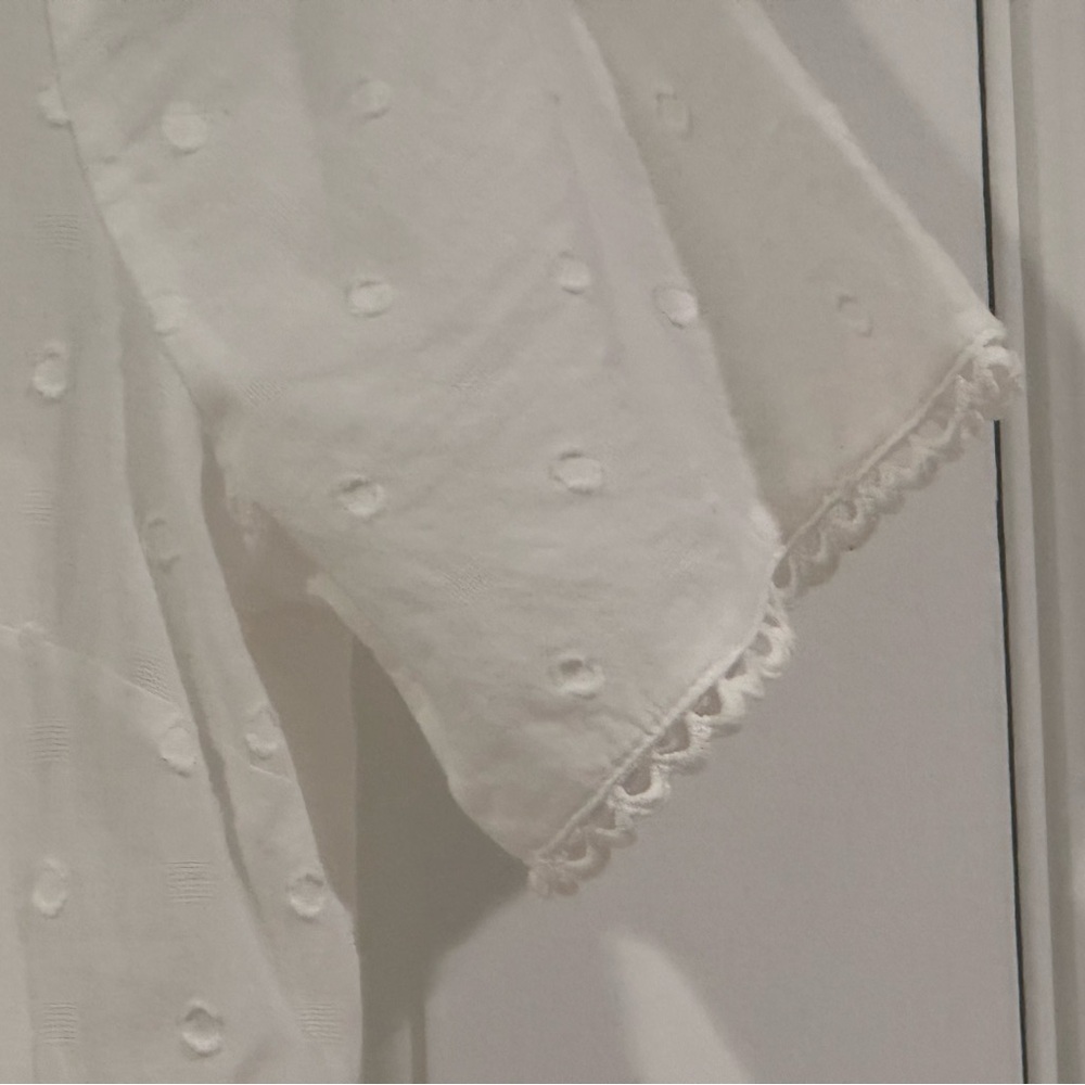 Madewell White Midi Button-Front Dress - Picture 3 of 6